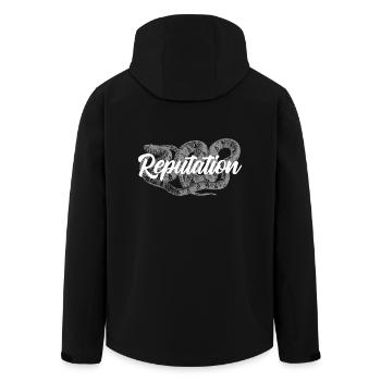 Snake Reputation Schlange - Recycelte Männer Softshell-Jacke von Stanley/Stella - Schwarz - Hinten - AI Model Male 185 light (185cm)