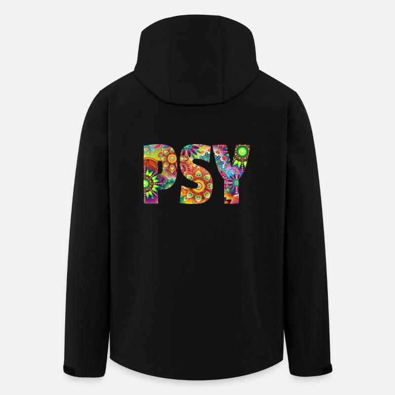 Psy trance - Men’s Recycled Softshell Jacket by Stanley/Stella - black