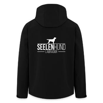 LABRADOR Seelenhund Hundespruch Wilsigns Labbi - Recycelte Männer Softshell-Jacke von Stanley/Stella - Schwarz - Hinten - AI Model Male 185 light (185cm)