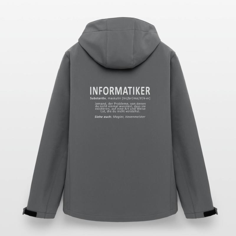Informatiker PC Computer Internet Nerd Windows Lin Recycelte Männer Softshell-Jacke Discoverer von Stanley/Stella