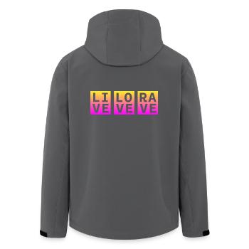 Live Love Rave Clothing Musique EDM pour Raver et DJ - Veste softshell homme en polyester recyclé Stanley/Stella - noir - Dos - AI Model Male 185 light (185cm)