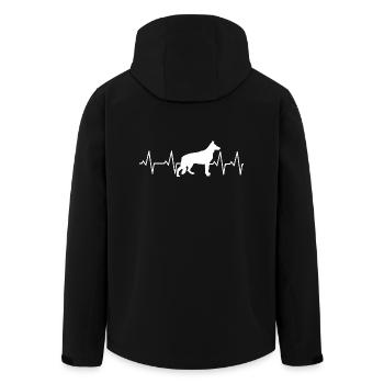Berger T-shirt cadeau Heartbeat chien Amour - Veste softshell homme en polyester recyclé Stanley/Stella - noir - Dos - AI Model Male 185 light (185cm)