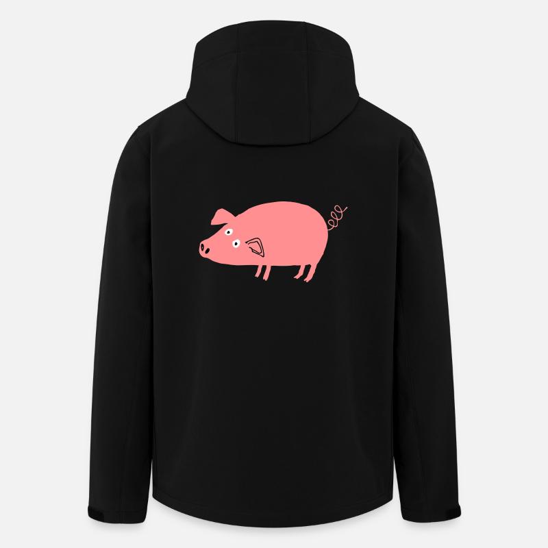 Schwein roz4 - Recycelte Männer Softshell-Jacke von Stanley/Stella - Schwarz