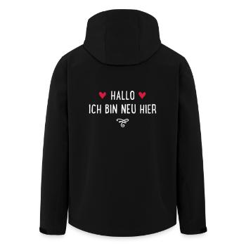 HALLOBABYW - Recycelte Männer Softshell-Jacke von Stanley/Stella - Schwarz - Hinten - AI Model Male 185 light (185cm)