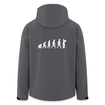 Evolution Golf Golfer Golfspieler Golfplatz - Recycelte Männer Softshell-Jacke von Stanley/Stella - Anthrazit - Hinten - AI Model Male 185 light (185cm)
