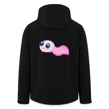 Süße rosa Kaulquappe - Recycelte Männer Softshell-Jacke von Stanley/Stella - Schwarz - Hinten - AI Model Male 185 light (185cm)