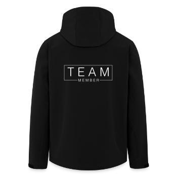 Team Mitglieder - Recycelte Männer Softshell-Jacke von Stanley/Stella - Schwarz - Hinten - AI Model Male 185 light (185cm)
