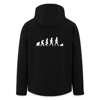 Evolution rabbit rabbits rabbit bunny rodents - Men’s Recycled Softshell Jacket by Stanley/Stella - black - Back - AI Model Male 185 light (185cm)