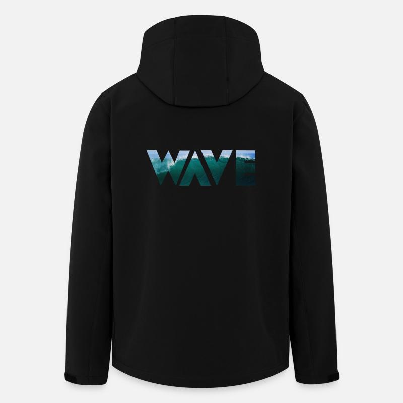 Wave - Welle - Recycelte Männer Softshell-Jacke von Stanley/Stella - Schwarz
