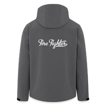 firefighter - Recycelte Männer Softshell-Jacke von Stanley/Stella - Schwarz - Hinten - AI Model Male 185 light (185cm)