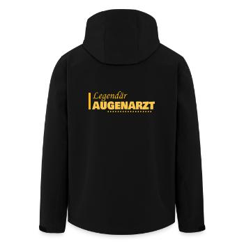 Beruf Augenarzt - Recycelte Männer Softshell-Jacke von Stanley/Stella - Schwarz - Hinten - AI Model Male 185 light (185cm)