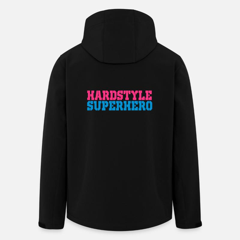 Hardstyle Superheld - Recycelte Männer Softshell-Jacke von Stanley/Stella - Schwarz
