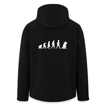 Evolution Photograf Fotograf Photoapparat Kamera - Recycelte Männer Softshell-Jacke von Stanley/Stella - Schwarz - Hinten - AI Model Male 185 light (185cm)