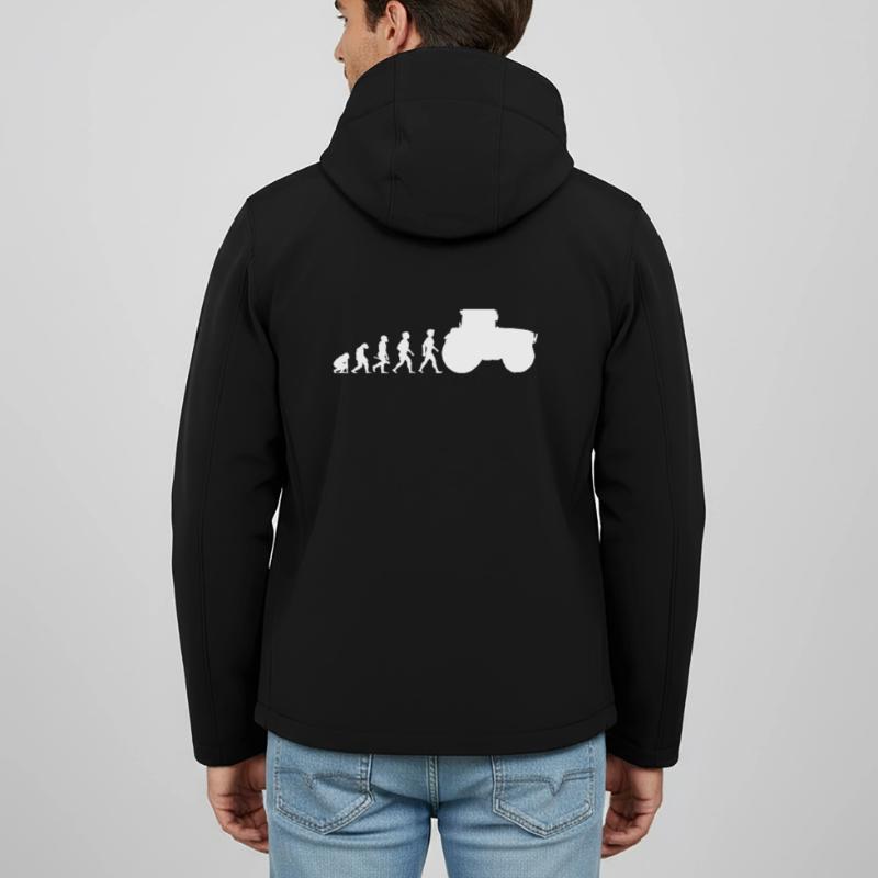 Evolution Traktor Trecker Ackerschlepper Recycelte Männer Softshell-Jacke von Stanley/Stella