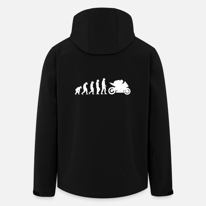 Motorrad Evolution - Recycelte Männer Softshell-Jacke von Stanley/Stella - Schwarz