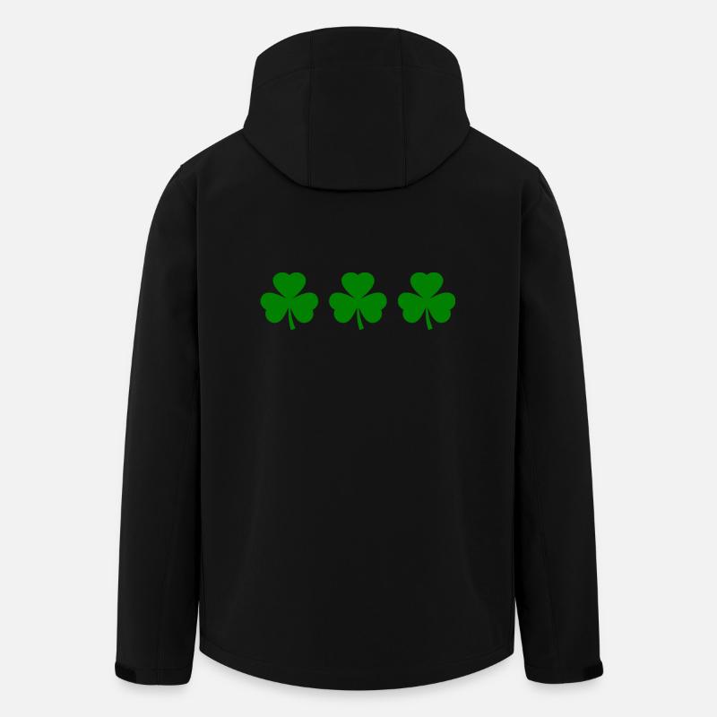 Ireland Shamrock Shamrocks - Men’s Recycled Softshell Jacket by Stanley/Stella - black