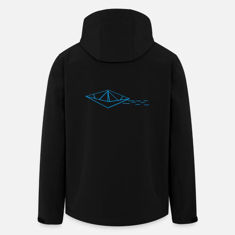 bateau de papier - Veste softshell homme en polyester recyclé Stanley/Stella - noir