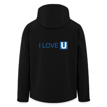 J'aime Metro idée cadeau bleu - Veste softshell homme en polyester recyclé Stanley/Stella - noir - Dos - AI Model Male 185 light (185cm)