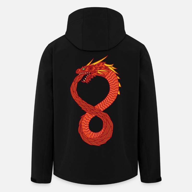 Infinite Dragon - Men’s Recycled Softshell Jacket by Stanley/Stella - black