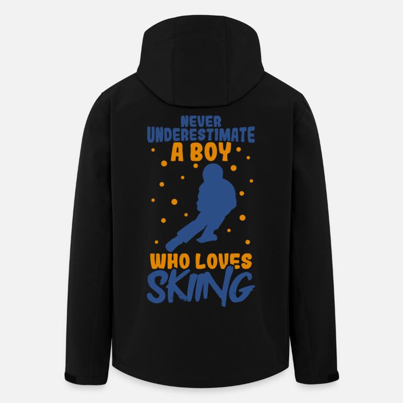 Never underestimate a ski boy - Men’s Recycled Softshell Jacket by Stanley/Stella - black
