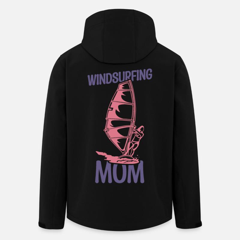 Windsurfing Mutter - Recycelte Männer Softshell-Jacke von Stanley/Stella - Schwarz