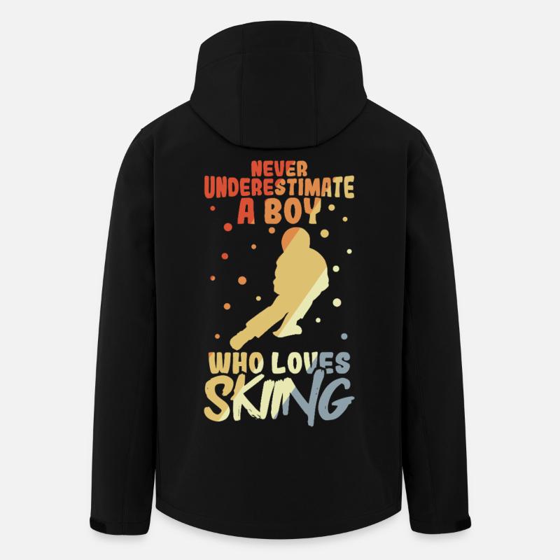 Lustiger Skijunge - Recycelte Männer Softshell-Jacke von Stanley/Stella - Schwarz