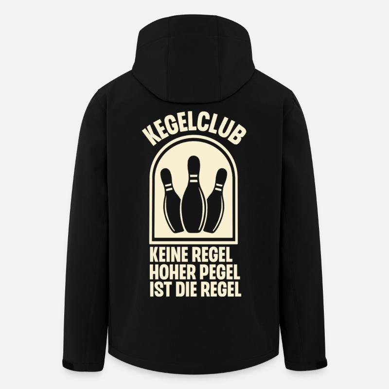 Club de quilles - Veste softshell homme en polyester recyclé Stanley/Stella - noir