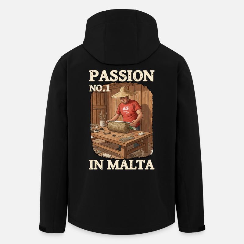 Malta Pyro Passion - Recycelte Männer Softshell-Jacke von Stanley/Stella - Schwarz