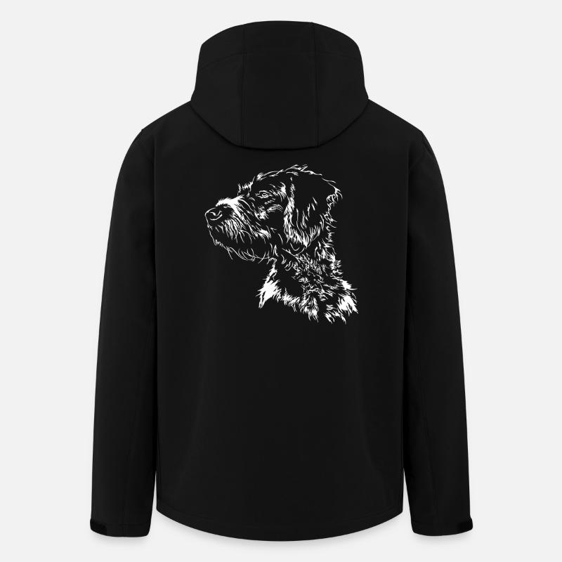 DEUTSCH DRAHTHAAR Wilsigns Jagdhund Jagdhunde - Recycelte Männer Softshell-Jacke von Stanley/Stella - Schwarz