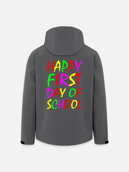 Happy First day of school - Men’s Recycled Softshell Jacket by Stanley/Stella - black