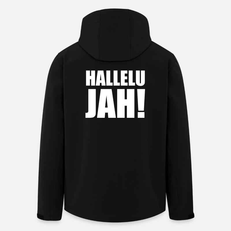 Hallelu Jah weiss - Recycelte Männer Softshell-Jacke von Stanley/Stella - Schwarz