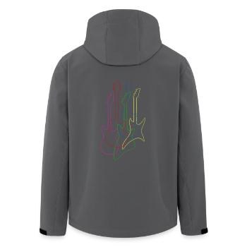 Electric Guitars Guitarist Music Instrument String - Men’s Recycled Softshell Jacket by Stanley/Stella - black - Back - AI Model Male 185 light (185cm)