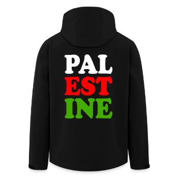 Palestine - Men’s Recycled Softshell Jacket by Stanley/Stella - black - Back - AI Model Male 185 light (185cm)
