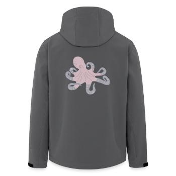 ARCTIC OCTOPUS - Recycelte Männer Softshell-Jacke von Stanley/Stella - Schwarz - Hinten - AI Model Male 185 light (185cm)
