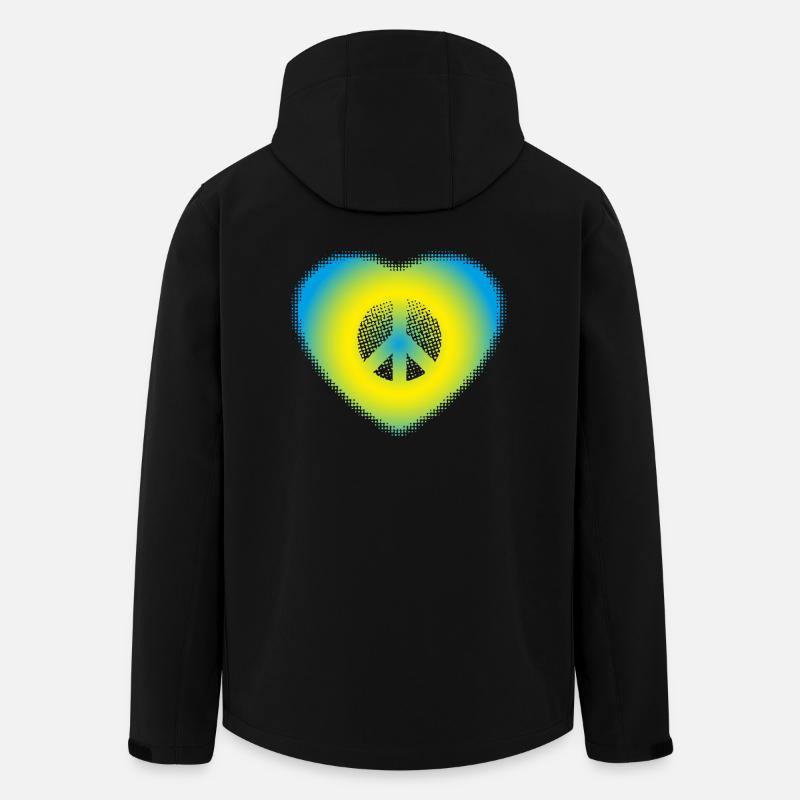 Peace (Hearts Edition) - Men’s Recycled Softshell Jacket by Stanley/Stella - black