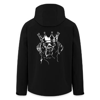 LABRADOR RETRIEVER Labbi Crown Dogs Wilsigns - Men’s Recycled Softshell Jacket by Stanley/Stella - black - Back - AI Model Male 185 light (185cm)