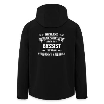 Männer-T-Shirt Beruf Bassist - Recycelte Männer Softshell-Jacke von Stanley/Stella - Schwarz - Hinten - AI Model Male 185 light (185cm)