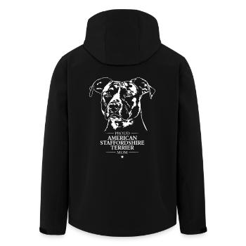 American Staffordshire Terrier Mom Dogs Wilsigns - Men’s Recycled Softshell Jacket by Stanley/Stella - black - Back - AI Model Male 185 light (185cm)