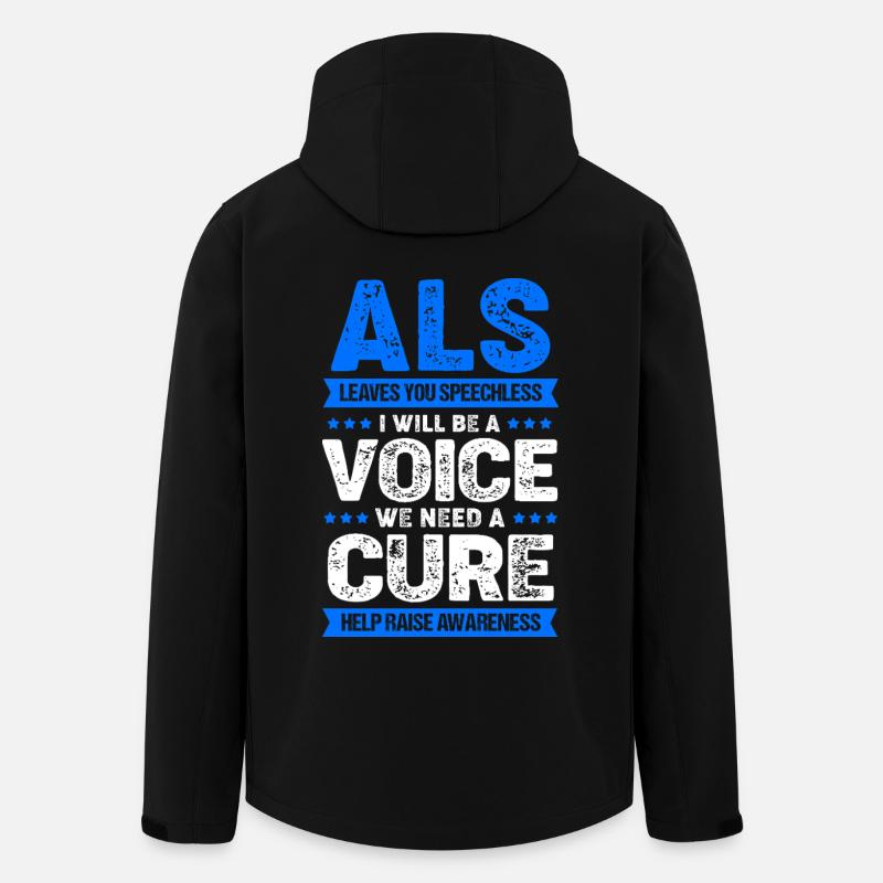 ALS nerve disease - Men’s Recycled Softshell Jacket by Stanley/Stella - black
