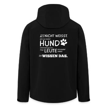Hunde Tshirt Hundeerziehung Hundespruch Geschenk - Recycelte Männer Softshell-Jacke von Stanley/Stella - Schwarz - Hinten - AI Model Male 185 light (185cm)