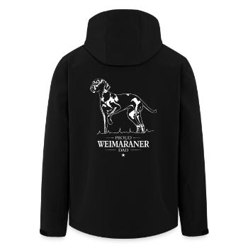 Weimaraner Dad Dogs Dog Hunting Dogs Wilsigns - Men’s Recycled Softshell Jacket by Stanley/Stella - black - Back - AI Model Male 185 light (185cm)