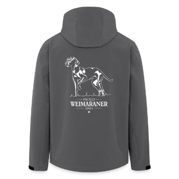 Weimaraner Dad Hunde Hund Jagdhunde Wilsigns - Recycelte Männer Softshell-Jacke von Stanley/Stella - Anthrazit - Hinten - AI Model Male 185 light (185cm)