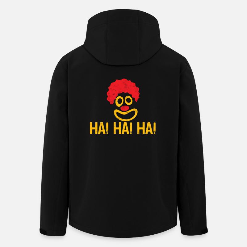 Clown: Ha! Ha! Ha! - cadeau - Veste softshell homme en polyester recyclé Stanley/Stella - noir