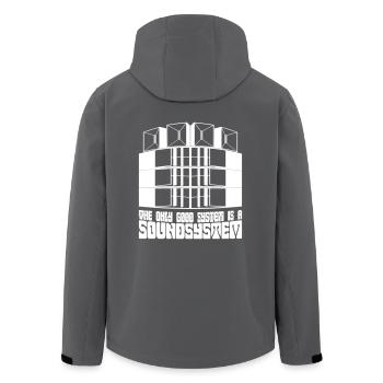 Le seul bon système est un système de son. - Veste softshell homme en polyester recyclé Stanley/Stella - noir - Dos - AI Model Male 185 light (185cm)
