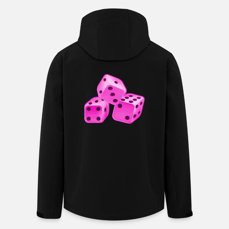 Dice pink - Men’s Recycled Softshell Jacket by Stanley/Stella - black