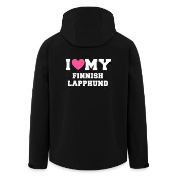 I love my Finnish Lapphund - Veste softshell homme en polyester recyclé Stanley/Stella - noir - Dos - AI Model Male 185 light (185cm)