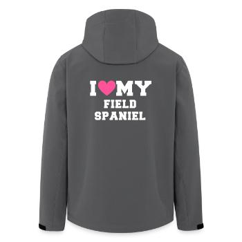 I love my I love my Field Spaniel - Veste softshell homme en polyester recyclé Stanley/Stella - charbon - Dos - AI Model Male 185 light (185cm)