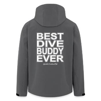 Bester Tauchbuddy für immer, Tauchen, Aquaholic - Recycelte Männer Softshell-Jacke von Stanley/Stella - Schwarz - Hinten - AI Model Male 185 light (185cm)