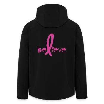 Croyez Combat de cancer - Veste softshell homme en polyester recyclé Stanley/Stella - noir - Dos - AI Model Male 185 light (185cm)