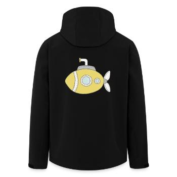 U-Boot - Recycelte Männer Softshell-Jacke von Stanley/Stella - Schwarz - Hinten - AI Model Male 185 light (185cm)
